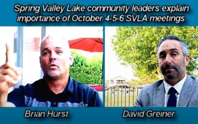 Joseph W. Brady, Brian Hurst, David Greiner Urge SVL Residents to Attend October 4-5-6 Meetings